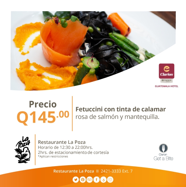 Fetuccini con tinta de calamar