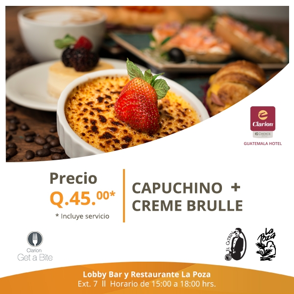 Capuchino + creme brulle